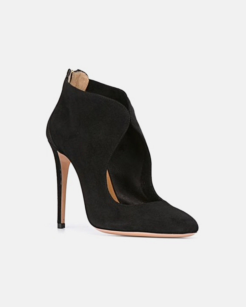 Botim camurça aveludado frente aberto