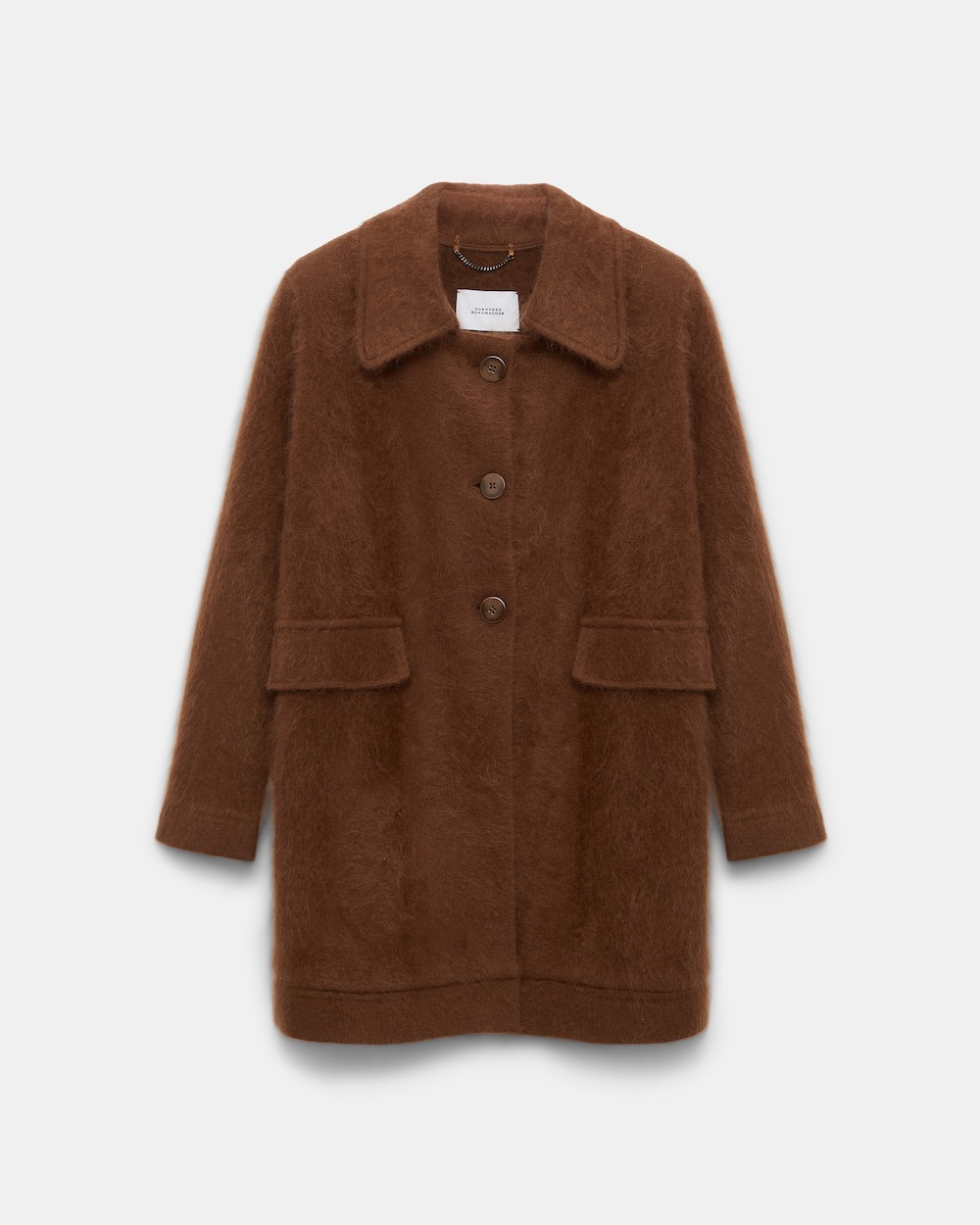 Casaco de malha fluffy lavada