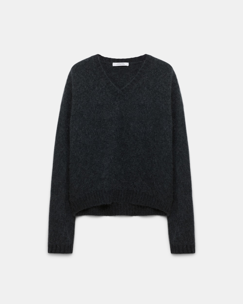 Pullover em malha fluffy lavada