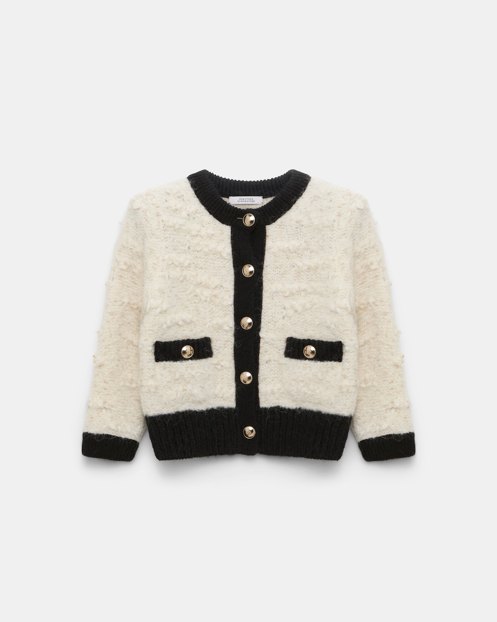 Cardigan em dois tons