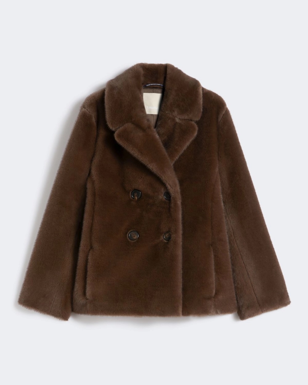 Casaco trespassado com textura fofa