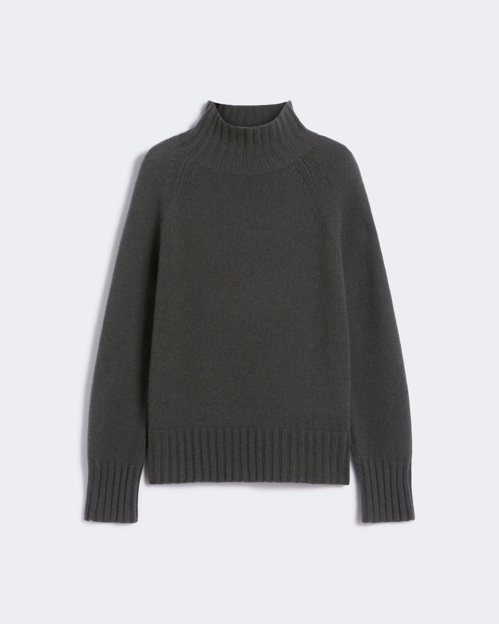 Camisola gola alta em malha de lã e caxemira