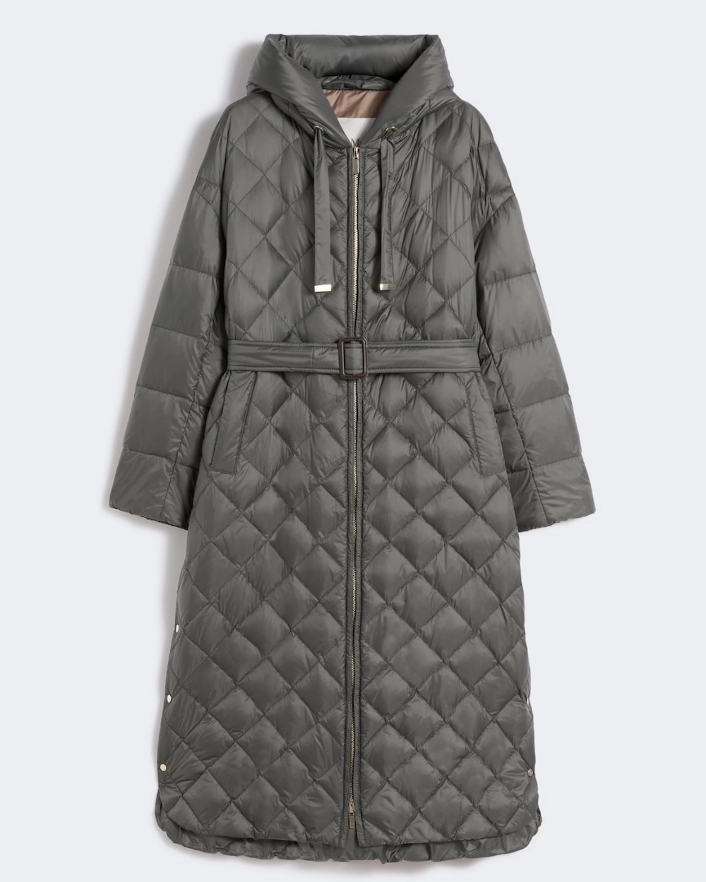 Parka longa em lona impermeável