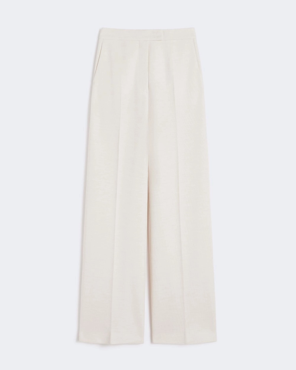 Calças em piqué de lã