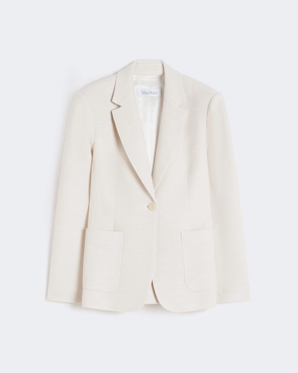 Blazer em jersey piqué