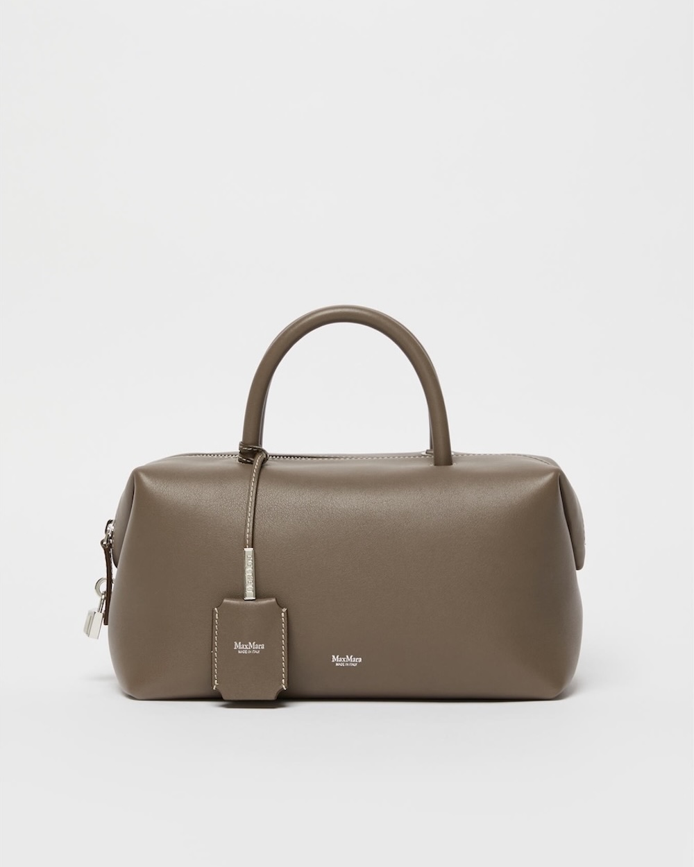 Carteira bowler média em couro