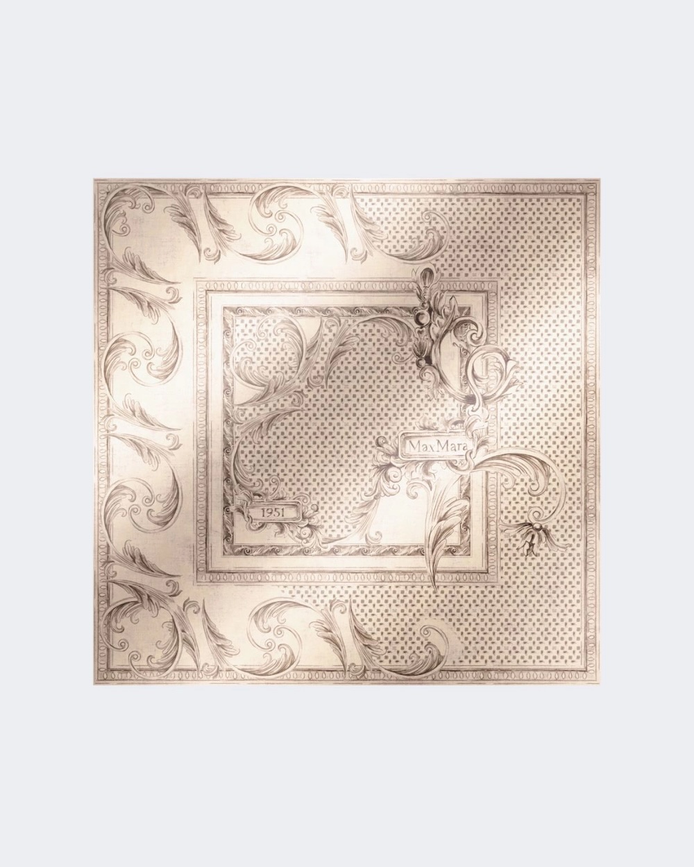 Lenço em seda estampada