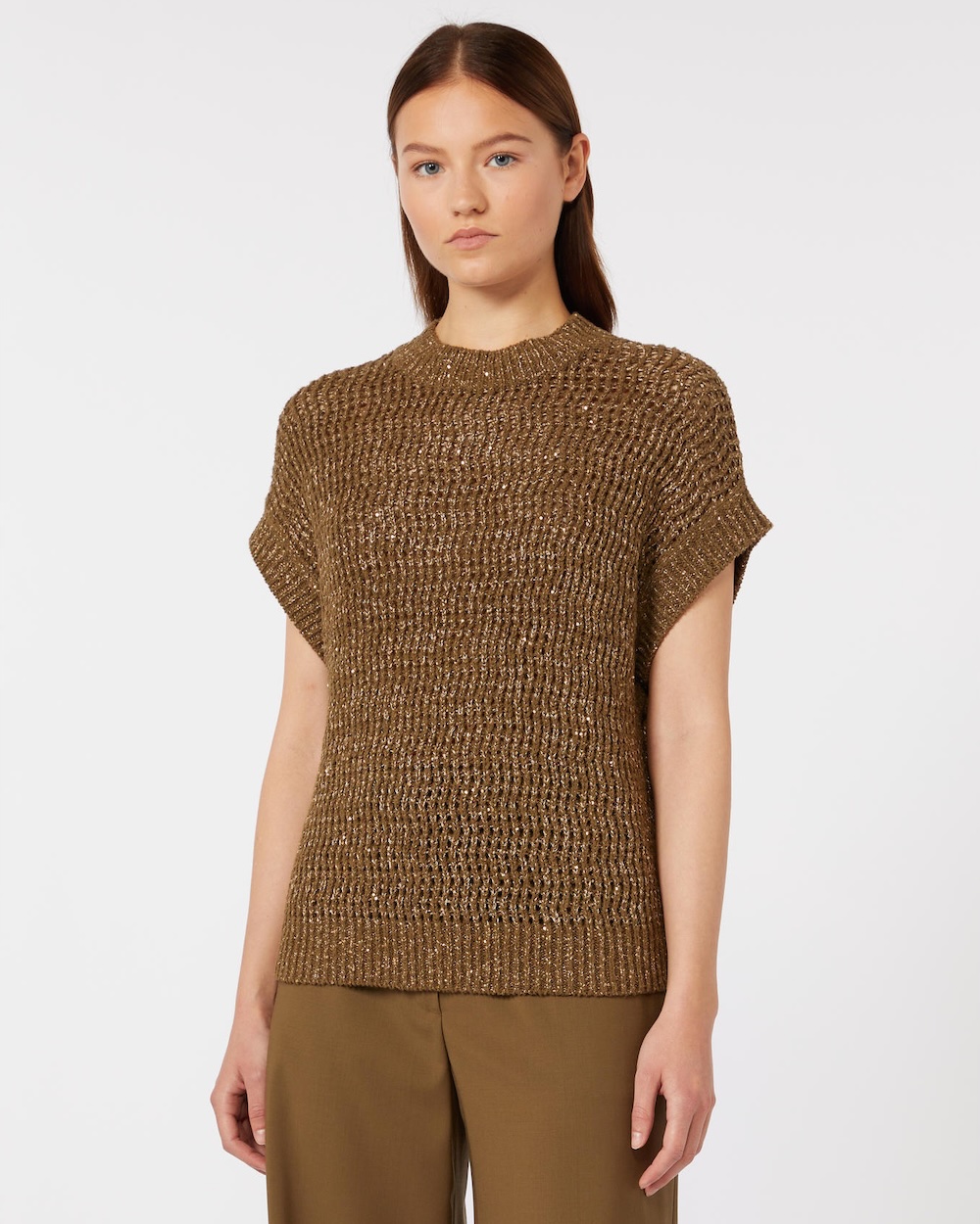 Camisola em malha com lantejoulas