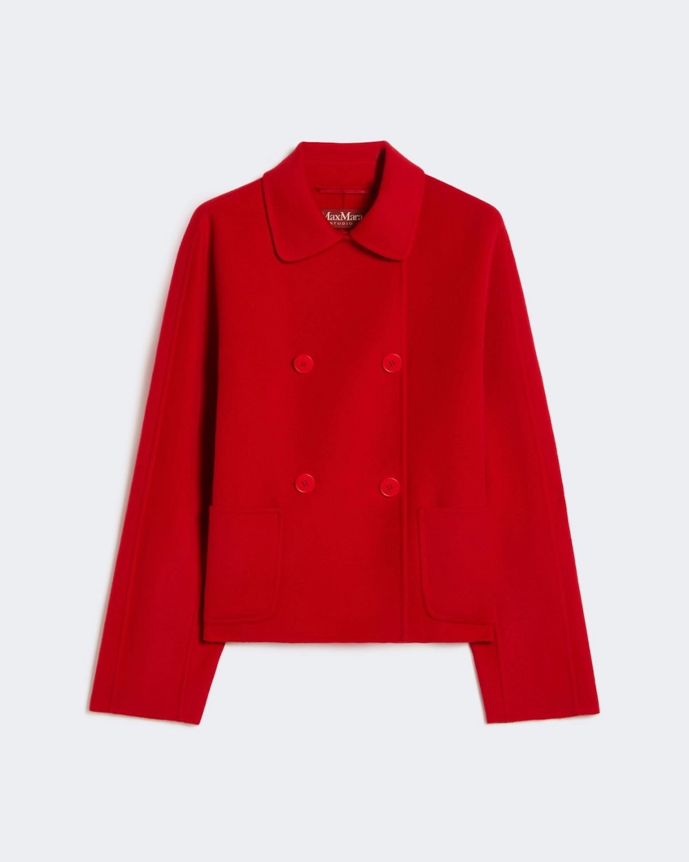 Casaco boxy em lã, caxemira e seda