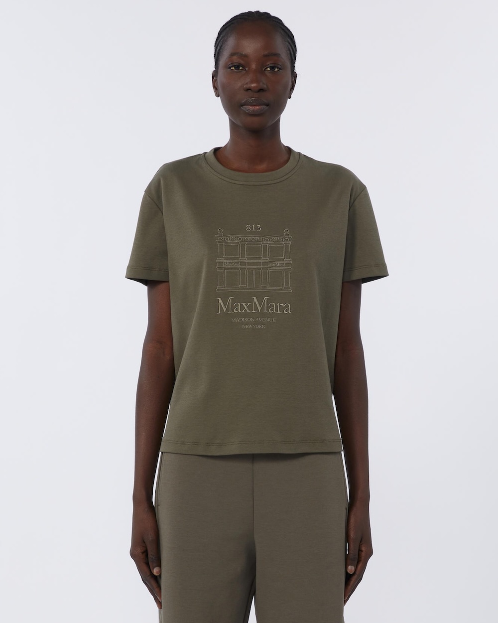 T-shirt em jersey de algodão