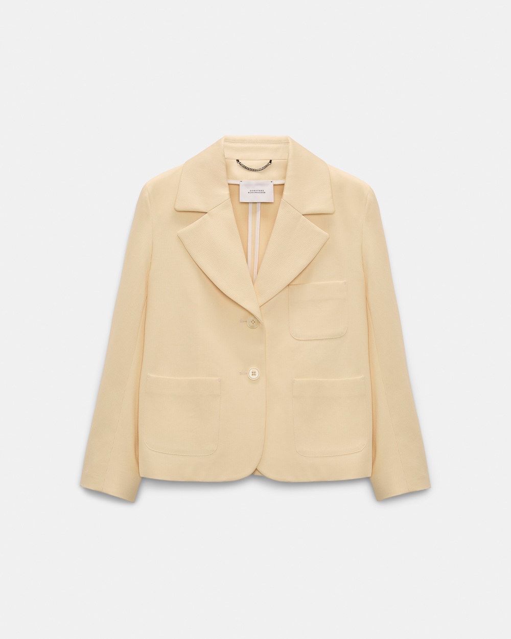 Blazer cropped em algodão