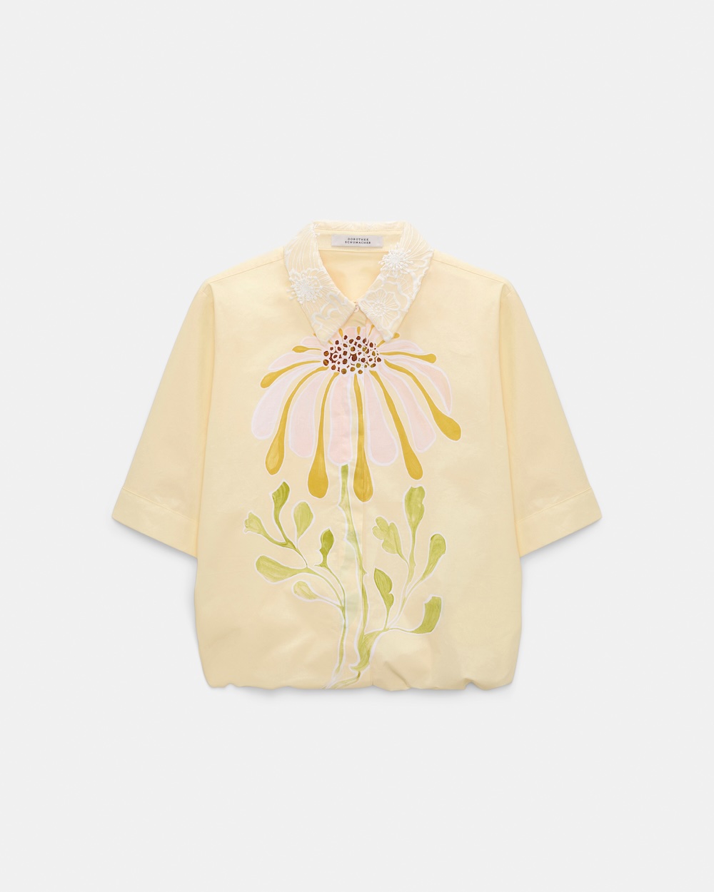 Blusa em popelina de algodão estampada