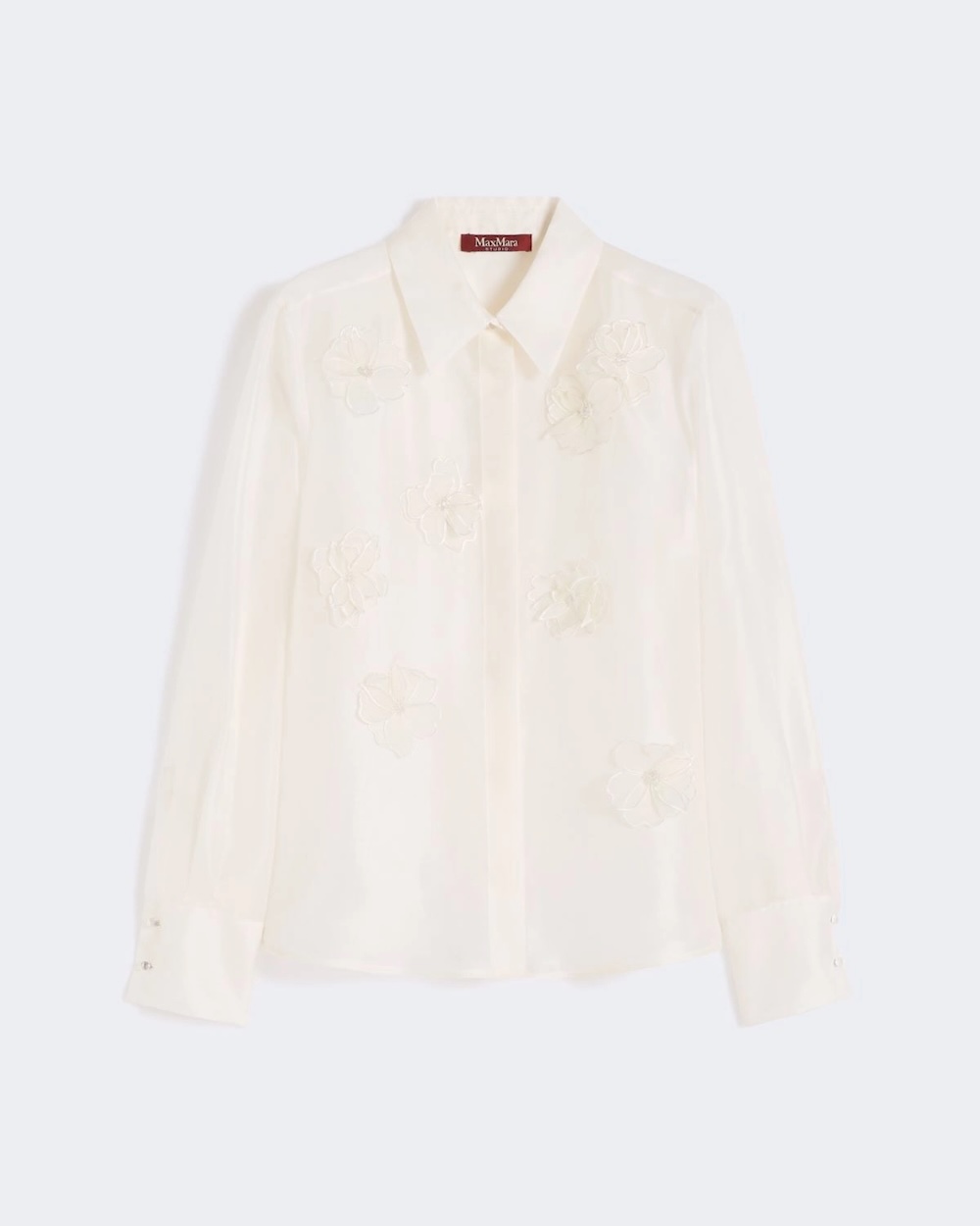 Camisa em organza de seda