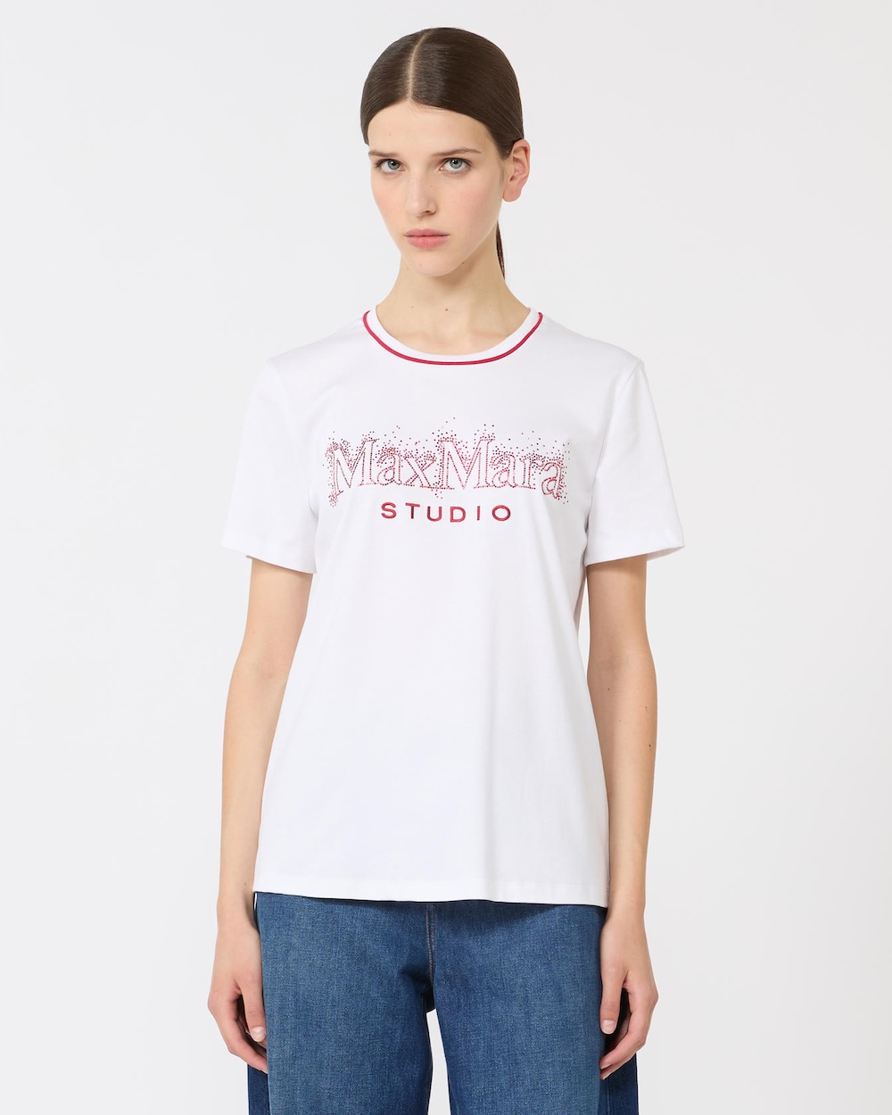 T-shirt em algodão com bordado