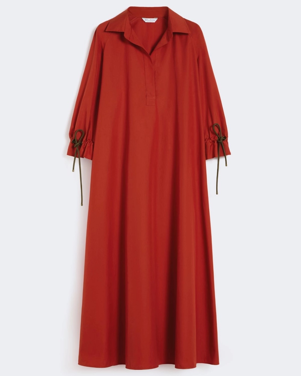 Vestido oversized em popelina de algodão