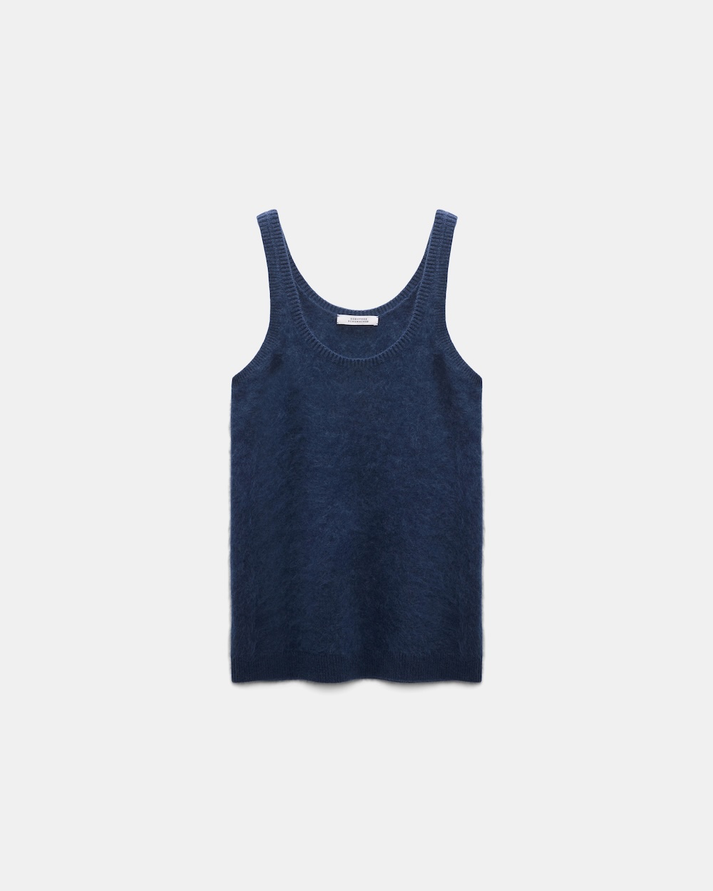 Tank top de malha fluffy de merino e caxemira