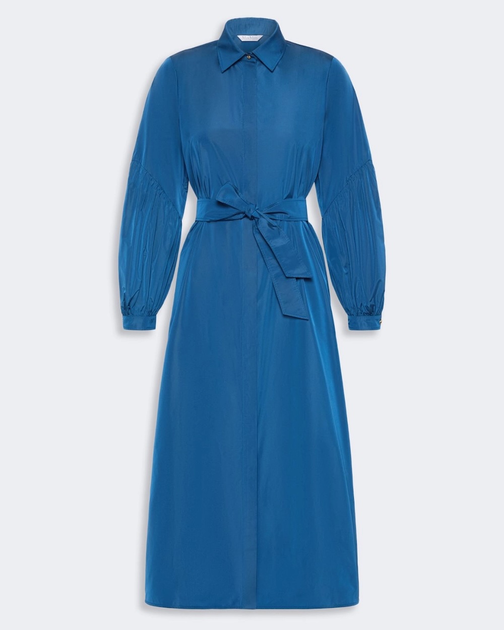 Vestido camiseiro em tafetá