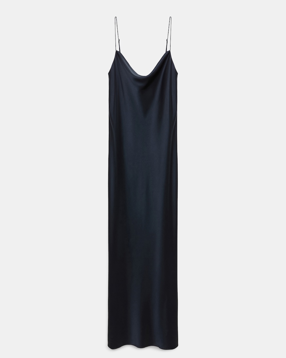 Vestido midi em cetim de seda