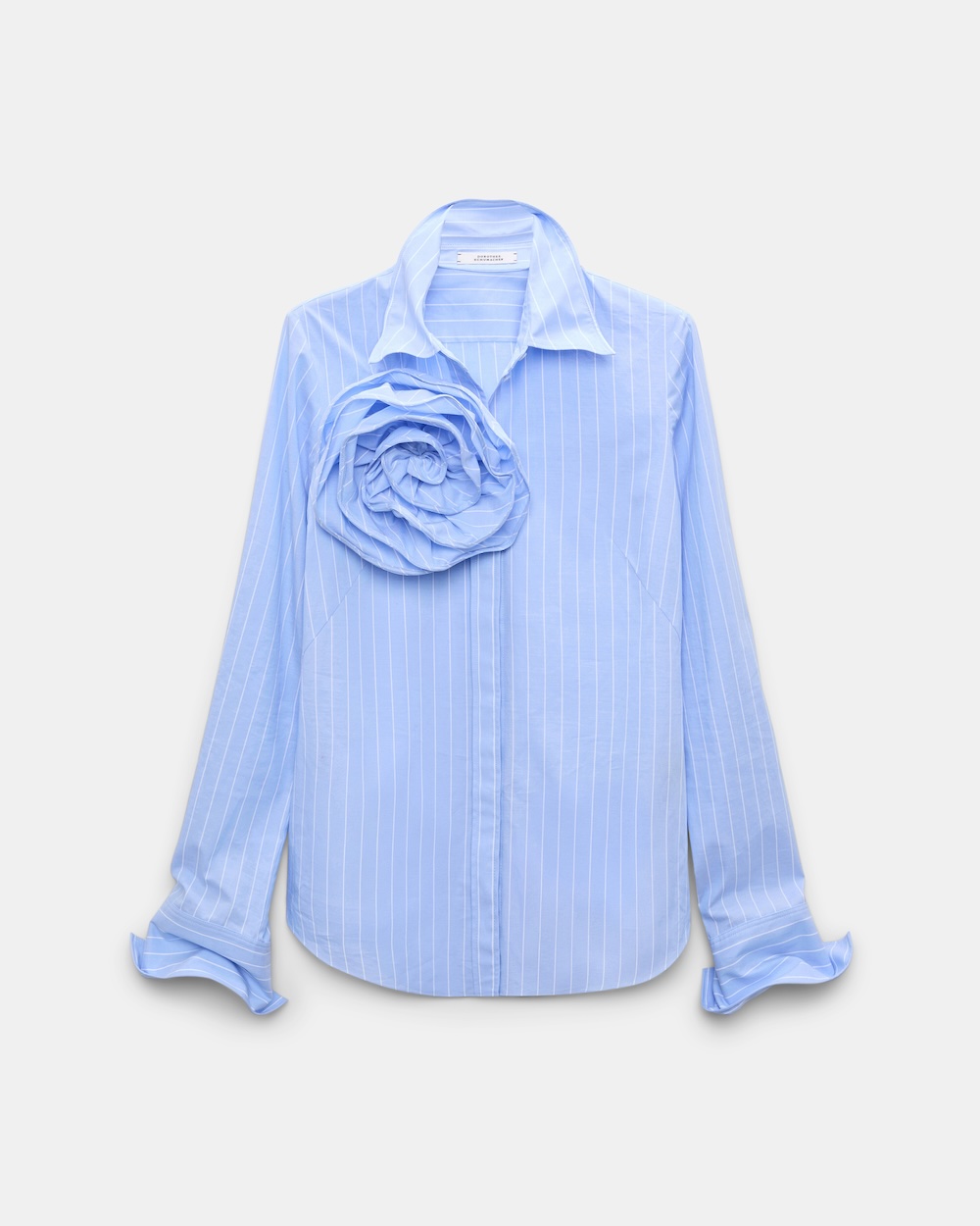 Camisa slim em popelina de algodão com rosa XL