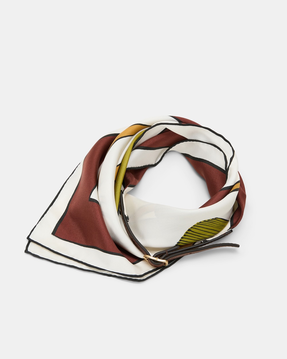 Lenço-Cinto de seda estampada