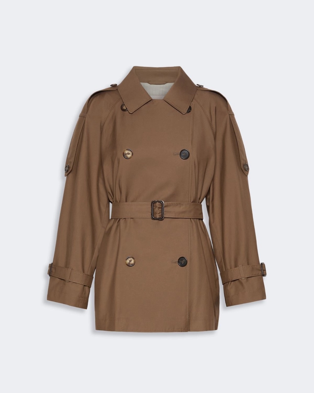 Gabardine curta em sarja hidrorrepelente